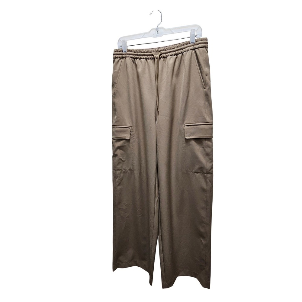 Athleta Tan Cargo Jogger Pants Women's Medium M T‎ Elastic Waist